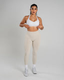 Amplify Mid Rise Legging - Wheat - Unmatched Supply-Women's Seamless Scrunch Legging