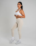 Amplify Mid Rise Legging - Wheat - Unmatched Supply-Women's Seamless Scrunch Legging