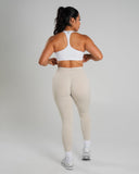 Amplify Mid Rise Legging - Wheat - Unmatched Supply-Women's Seamless Scrunch Legging