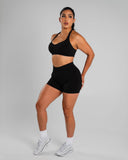 Amplify Mid Rise Short - Black - Unmatched Supply-Women's Seamless Scrunch Short