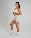 Amplify Mid Rise Short - Wheat - Unmatched Supply-Women's Seamless Scrunch Short