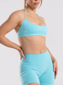 Amplify Minimal Bra - Aqua Blue - Unmatched Supply-Women's Seamless Halter Bra