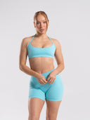 Amplify Minimal Bra - Aqua Blue - Unmatched Supply-Women's Seamless Halter Bra