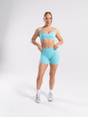Amplify Minimal Bra - Aqua Blue - Unmatched Supply-Women's Seamless Halter Bra