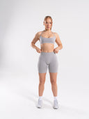 Amplify Minimal Bra - LT Heather Grey - Unmatched Supply-Women's Seamless Halter Bra