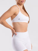 Amplify Minimal Bra - White - Unmatched Supply-Women's Seamless Halter Bra