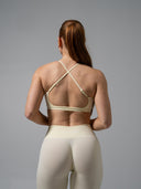 Amplify Open Back Bra - Buttercream - Unmatched Supply-Women's Seamless Strappy Bra