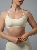 Amplify Open Back Bra - Buttercream - Unmatched Supply-Women's Seamless Strappy Bra