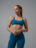 Amplify Open Back Bra - Tidal Teal - Unmatched Supply-Women's Seamless Strappy Bra