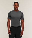 Apex Short Sleeve T-Shirt slim fit Tactical Dark Grey/Black - Unmatched Supply-GYMSHARK