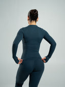 Aura Sculpt Jacket Long - Deep Sea - Unmatched Supply-Women's Aura Full Zip Jacket