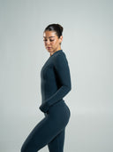 Aura Sculpt Jacket Long - Deep Sea - Unmatched Supply-Women's Aura Full Zip Jacket