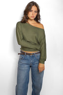 Boat-neck T-shirt - Unmatched Supply-SUBDUED