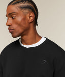 Campus Crest Sweatshirt regular Black - Unmatched Kicks-GYMSHARK
