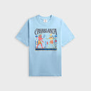 Casablanca Egyptian Tennis Match Short Sleeve Tee Blue - Unmatched Kicks-KITH