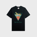 Casablanca Tennis Club Icon Pyramid Abduction Short Sleeve Tee Black - Unmatched Kicks-KITH