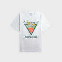 Casablanca Tennis Club Icon Pyramid Abduction Short Sleeve Tee White - Unmatched Kicks-KITH