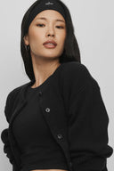 Cashmere Wool Harmony Cardigan Black - Unmatched Supply-ALO