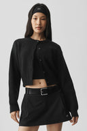 Cashmere Wool Harmony Cardigan Black - Unmatched Supply-ALO