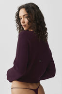 Cashmere Wool Harmony Cardigan Rich Bordeaux - Unmatched Supply-ALO