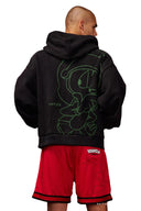 5257 - Looney Tunes Plaid Zip-Ups Black Wash