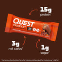 Chocolate Caramel Pecan Crispy Hero Protein Bars - Unmatched Kicks-Quest Protein Bars