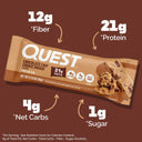 Chocolate Chip Cookie Dough Protein Bars - Unmatched Kicks-Quest Protein Bars