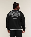 Chrome Graphic Sweatshirt oversized fit Black - Unmatched Supply-GYMSHARK