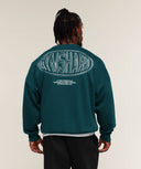 Chrome Graphic Sweatshirt oversized fit Tactical Teal - Unmatched Supply-GYMSHARK