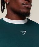 Chrome Graphic Sweatshirt oversized fit Tactical Teal - Unmatched Supply-GYMSHARK