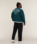 Chrome Graphic Sweatshirt oversized fit Tactical Teal - Unmatched Supply-GYMSHARK