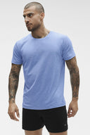 Conquer Reform Crewneck Short Sleeve - Provence Blue Heather - Unmatched Kicks-ALO