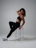 Contour Mid Rise Legging - Black - Unmatched Supply-Women's Seamless Scrunch Legging