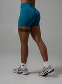 Contour Mid Rise Short - Tidal Teal - Unmatched Supply-Women's Seamless Scrunch Short