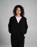 Core Midweight Fleece Zip Hoodie - Black - Unmatched Supply-Women's Fleece Hoodie