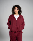 Core Midweight Fleece Zip Hoodie - Strawberry Jam - Unmatched Supply-Women's Fleece Hoodie