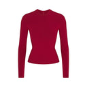 COTTON JERSEY LONG SLEEVE T - SHIRT Brick - Unmatched Kicks - SKIMS