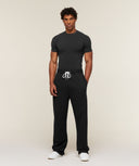 Cotton Seamless T-Shirt muscle fit Black Marl - Unmatched Kicks-GYMSHARK