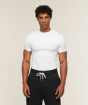 Cotton Seamless T-Shirt muscle fit White Grey Marl - Unmatched Kicks-GYMSHARK