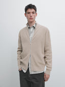 Cotton Zip - Up Knit Cardigan - Unmatched Kicks - Cardigans