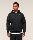 Crest Oversized Hoodie oversized fit Black - Unmatched Kicks-GYMSHARK