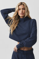 Cropped Serenity Coverup Navy - Unmatched Supply-ALO