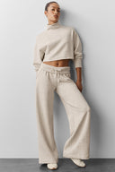 Cropped Serenity Coverup Oatmeal Heather - Unmatched Supply-ALO