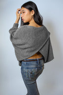 Cross-over sweater at the back - Unmatched Supply-SUBDUED