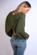 Cross-over sweater at the back - Unmatched Supply-SUBDUED