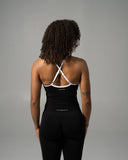 Crossed Push Tank - Black Contrast - Unmatched Supply-Women's 2 in 1 Seamless Tank