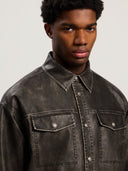 Curved Logo Coated Overshirt - Unmatched Kicks - Palm Angeles
