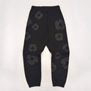Denim Tears Mono Cotton Wreath Baggy Sweatpants Black - Unmatched Kicks - DENIM TEARS