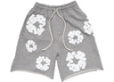 Denim Tears The Cotton Wreath Shorts Grey - Unmatched Kicks - DENIM TEARS