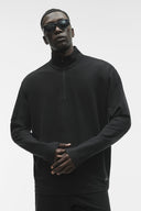 Double Take Long Sleeve 1/4 Zip Black - Unmatched Kicks-ALO